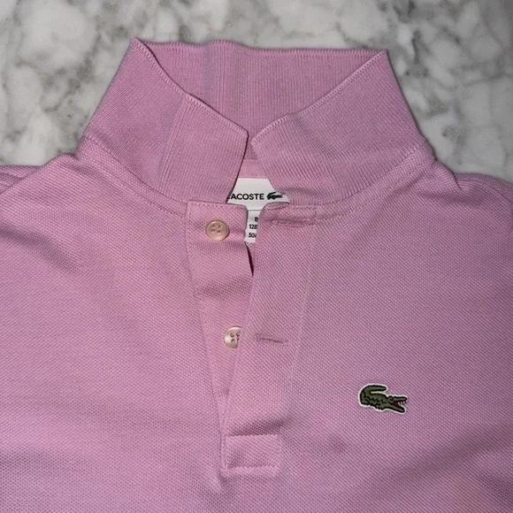 Lacoste Kids Light Pink Polo Shirt 8Y - Picture 2 of 7